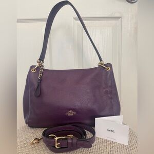 Coach Mia Shoulder Bag In A Stunning Dark Berry